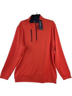 NEW Walter Hagen Men's Red Glow 1/4 Zip Pullover Moisture Wicking  Size L